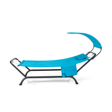 Load image into Gallery viewer, Outdoor Hammock with Stand Cushion and Canopy for Garden Lawn