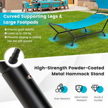 Load image into Gallery viewer, Outdoor Hammock with Stand Cushion and Canopy for Garden Lawn