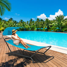 Load image into Gallery viewer, Outdoor Hammock with Stand Cushion and Canopy for Garden Lawn