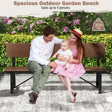 Load image into Gallery viewer, Outdoor Garden Bench with Weatherproof HDPE Backrest and Seat