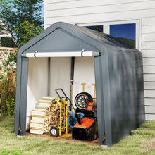 Load image into Gallery viewer, Outdoor Portable Storage Shelter with Roll up Zipper Door
