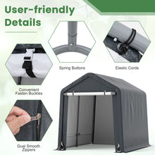 Load image into Gallery viewer, Outdoor Portable Storage Shelter with Roll up Zipper Door