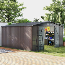 Load image into Gallery viewer, Outdoor Storage Shed Large Utility Tool House with 4 Air Vents
