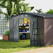Load image into Gallery viewer, Outdoor Storage Shed Large Utility Tool House with 4 Air Vents