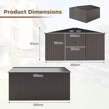 Load image into Gallery viewer, Outdoor Storage Shed Large Utility Tool House with 4 Air Vents