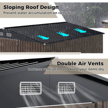 Load image into Gallery viewer, Outdoor Storage Shed Large Utility Tool House with Top Sloping Design