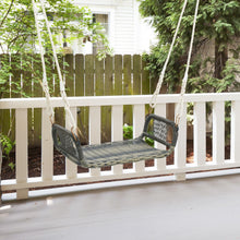 Load image into Gallery viewer, Patio Backless Rattan Swing Bench with Hanging Ropes