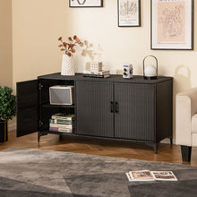 Load image into Gallery viewer, 318 L Patio Wicker Storage Cabinet Deck Box with Removable Shelves
