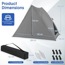 Load image into Gallery viewer, Pop-up Camping Tent with Carry Bag and Rainfly for 2-3 People