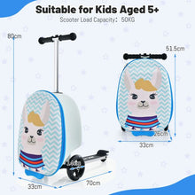 Load image into Gallery viewer, 2-in-1 Folding Kids Scooter with Suitcase and 3 Color Lighted Wheels