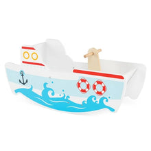 Load image into Gallery viewer, Rocking Ship for 1-5 Years Old Kids Wooden Rocking Horse Toy with Nautical Theme