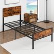 Load image into Gallery viewer, Metal Platform Bed with Headboard and Footboard