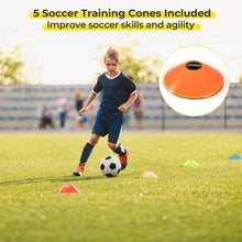 Load image into Gallery viewer, Adjustable Soccer Goal Football Training Equipment with 5 Soccer Training Cones