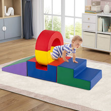 Load image into Gallery viewer, 5 Pieces Soft Play Climb and Crawl Playset for 12 Month+ Toddlers