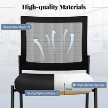 Load image into Gallery viewer, Stackable Armless Waiting Room Guest Chair with Wheels Set of 2