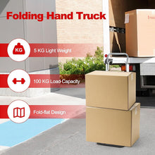Load image into Gallery viewer, Aluminium Sack Truck Barrow with Adjustable Handle for Moving Shopping Travel