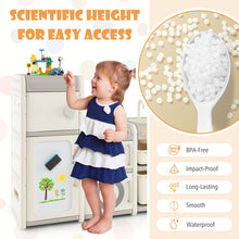 Load image into Gallery viewer, Kids Toy Storage Organizer with Magnetic Whiteboard Removable Sink & Faucet