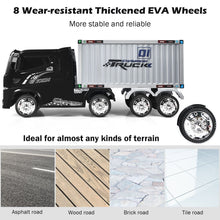 Load image into Gallery viewer, 12V Ride-On Semi-Truck with Container for Kids of 3-8 Year Old