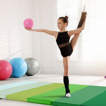 Load image into Gallery viewer, Gymnastics Mat Tri-Fold Thick Tumbling Mat with Hook and Loop Fasteners