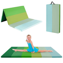 Load image into Gallery viewer, Gymnastics Mat Tri-Fold Thick Tumbling Mat with Hook and Loop Fasteners
