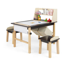 Load image into Gallery viewer, Kids Chairs Set with 2 Storage Bins and Paper Roll
