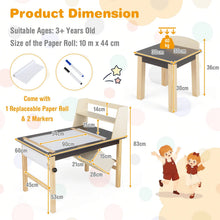 Load image into Gallery viewer, Kids Chairs Set with 2 Storage Bins and Paper Roll