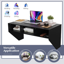 Load image into Gallery viewer, Wall Mounted Computer Desk with 3 Storage Compartments