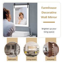 Load image into Gallery viewer, Wall Mounted Mirror with Solid Wood Frame and Metal Bracket