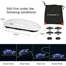 Load image into Gallery viewer, 400L Car Rooftop Cargo Box with Security Keys and Dual Side Opening