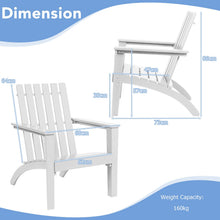 Load image into Gallery viewer, Wood Adirondack Chair with Solid Acacia Wood and 160KG Weight Capacity