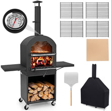 Load image into Gallery viewer, Wood Fired Pizza Oven with Protective Cover Pizza Stone Pizza Peel and Storage