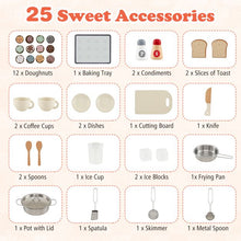 Load image into Gallery viewer, Wooden Chef Play Kitchen with 25 Accessories for kids