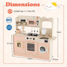Load image into Gallery viewer, Wooden Chef Play Kitchen with 25 Accessories for kids
