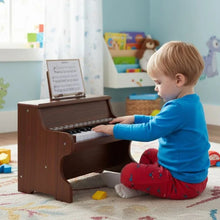 Load image into Gallery viewer, Wooden Kids Piano Keyboard 25 Keys Digital Piano with Music Stand Music Learning Gift for 3+ Kids