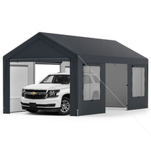 Load image into Gallery viewer, All-Weather Outdoor Car Shelter with 8 Removable Sidewalls and Roll-up Doors