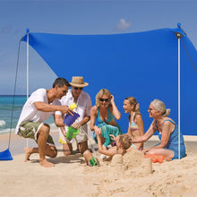 Load image into Gallery viewer, Beach Tent Sun Shelter with 4 Sandbags and UPF 50+ Protection