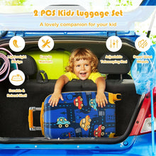 Load image into Gallery viewer, 2 Pieces Kids Luggage Set with Backpack and Suitcase for Travel