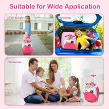 Load image into Gallery viewer, Kids Luggage with Light-up Wheels and Telescopic Handle