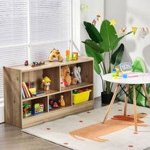 Load image into Gallery viewer, 5-Cubby Wooden Kids Storage Shelf Unit