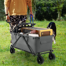 Load image into Gallery viewer, Collapsible Foldable Wagon Cart with Adjustable Handlebar