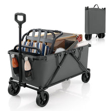 Load image into Gallery viewer, Collapsible Foldable Wagon Cart with Adjustable Handlebar