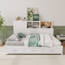 Load image into Gallery viewer, Double Daybed Frame with 3 Storage Drawers