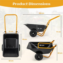 Load image into Gallery viewer, Heavy-Duty Garden Utility Cart with Pneumatic Tires