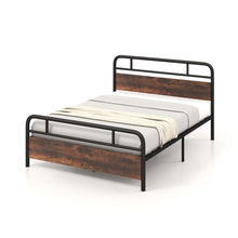 Load image into Gallery viewer, King Bed Frame with Industrial Headboard