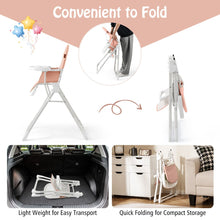 Load image into Gallery viewer, Foldable Baby High Chair with Removable Adjustable Tray