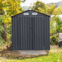 Load image into Gallery viewer, Galvanized Metal Tool House with 4 Vents and Lockable Doors