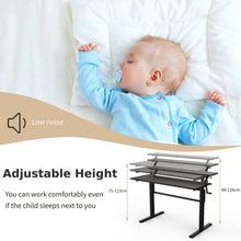 Load image into Gallery viewer, 2-Tier Standing Desk with Adjustable Height and Crank Handle