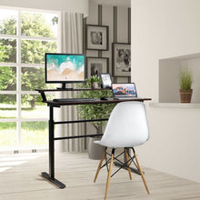 Load image into Gallery viewer, 2-Tier Standing Desk with Adjustable Height and Crank Handle