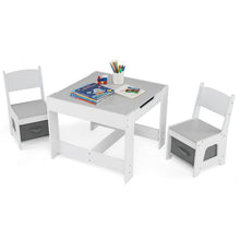 Load image into Gallery viewer, Wooden Activity Table with 2 Seats and Detachable Dual-Sided Tabletop