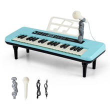 Load image into Gallery viewer, 37 Keys Kids Portable Piano Keyboard with Microphone and Music Stand